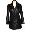 KOŽENÝ dámský měkký černý kabát GAPELLE L