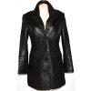 KOŽENÝ dámský měkký černý kabát GAPELLE L