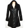 KOŽENÝ dámský měkký černý kabát MAROON M 4