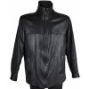 KOŽENÁ pánská černá měkká bunda na zip L