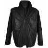KOŽENÁ pánská černá měkká zateplená bunda na zip Shic Skinn XXXL