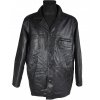 KOŽENÁ pánská černá zateplená bunda 52