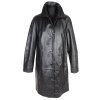 Kožený dámský černý zimní kabát DIFFERENT  XXL*