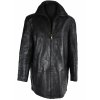 KOŽENÝ dámský černý měkký kabát na zip Sauria 42