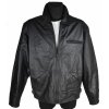 KOŽENÁ pánská černá měkká bunda na zip PAPION XXL