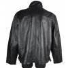 KOŽENÁ pánská černá měkká bunda na zip PAPION XXL