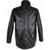 KOŽENÁ pánská černá měkká zateplená bunda na zip L/XL