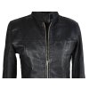 KOŽENÁ dámská černá měkká bunda na zip Get-a-way S