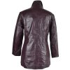 KOŽENÝ dámský měkký fialový kabát Different 36