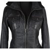 KOŽENÁ dámská černá měkká bunda na zip ONLY M