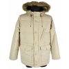 Péřový pánský zimní béžový kabát s kapucí LEVIS L