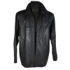 KOŽENÁ pánská černá měkká bunda na zip L/XL