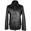 KOŽENÁ dámská černá měkká bunda na zip Todays 36, 38