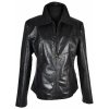 KOŽENÁ dámská černá bunda na zip Senza Max 42