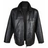 KOŽENÁ pánská černá měkká zateplená bunda na zip K Cero XL