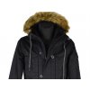 Pánská černá zimní parka/ bunda s kapucí CROPP XS