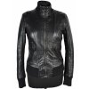 KOŽENÁ dámská černá bunda na zip Roberto Della Croce S
