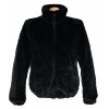 Dámská černá plyšová bunda na zip Reserved 12/40