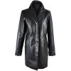 KOŽENÝ dámský černý měkký kabát CALYPSO  L