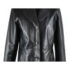 KOŽENÝ dámský černý měkký kabát CALYPSO  L