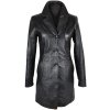 KOŽENÝ dámský černý měkký kabát CALYPSO M, L