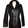 KOŽENÝ dámský měkký černý kabát L 3