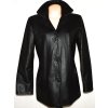 KOŽENÝ dámský měkký černý kabát L