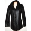 KOŽENÝ dámský měkký černý kabát L 2