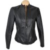 KOŽENÁ dámská černá bunda na zip Cherokee S