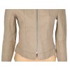 KOŽENÁ dámská béžová bunda na zip Marks&Spencer M