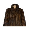 Pravý dámský dlouhý hnědý kožich XL