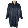 KOŽENÝ dámský modrý kabát na zip Rafflesia XXXL+