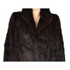 Pravý dámský hnědý kožich L