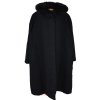 Vlněný (70%) dámský šedočerný kabát (vlna, kašmír) JB XXXXXL+