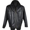 KOŽENÁ pánská černá bunda na zip Senza Max L