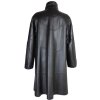 Kožený dámský černý kabát  L*