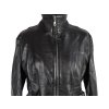 KOŽENÁ dámská černá bunda na zip KTJ L