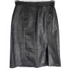 KOŽENÁ dámská černá sukně S