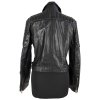 KOŽENÁ dámská černá bunda na zip - křivák Mango S/M
