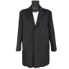 Vlněný (90%) pánský šedočerný zimní kabát Ekzo Lorenzo (vlna, kašmír) 52