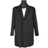 Vlněný (90%) pánský šedočerný zimní kabát Ekzo Lorenzo (vlna, kašmír) 52