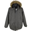Pánský khaki zelený kabát/parka s kapucí F&F XXXL