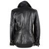 KOŽENÁ dámská černá extravagantní bunda na zip M