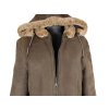 KOŽENÝ dámský hnědý zimní kabát EVOCO M