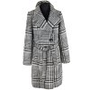 Dámský černobílý kabát s páskem F&F 10/38