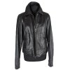 KOŽENÁ dámská černá bunda na zip Promod L