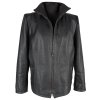 KOŽENÁ dámská černá bunda na zip L