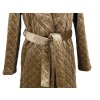 Dámský zlatý prošívaný kabát na zavazování King Kong M