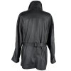 KOŽENÝ dámský černý kabát - křivák s páskem Canda XXL