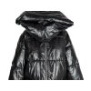 Dámský černý prošívaný oversize kabát s kapucí MOHITO 40